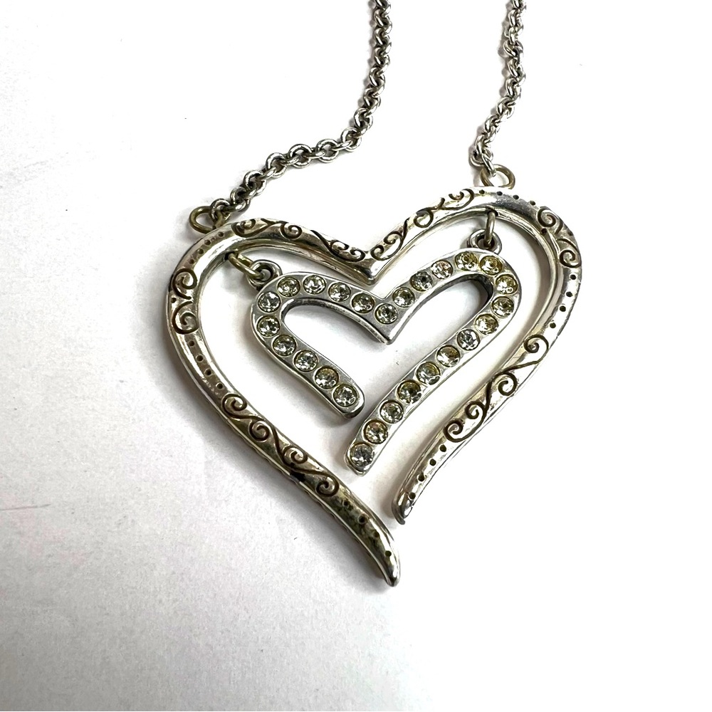 Brighton Love Struck Silver Heart Necklace
